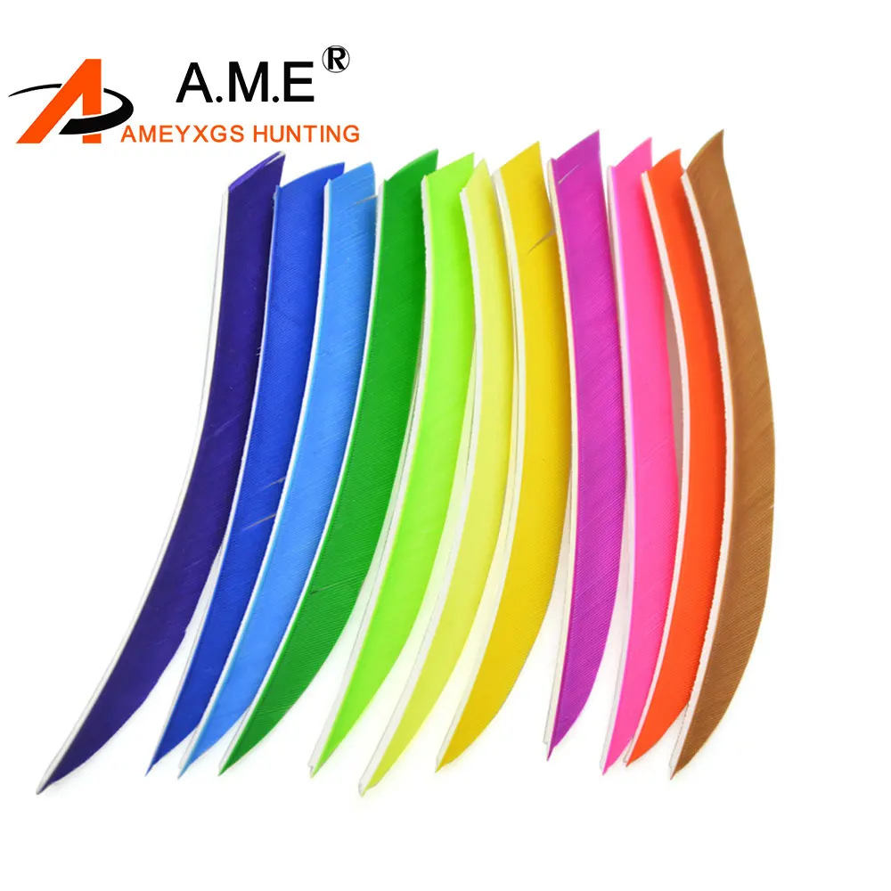 

50pcs 5inch Right Wing Arrow Feathers Natural Turkey feather Archery Fletching Handcraft Arrow Feather Hunting Bow Arrow