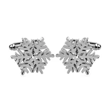 High Quality Cufflinks For Mens Women Christams Snowflake Flower Silver Plated Cufflinks Brand Cuff Buttons Cuff Links Best Gift High Quality Cufflinks For Mens Women Christams Snowflake Flower Silver Plated Cufflinks Brand Cuff Buttons Cuff Links Best Gift
