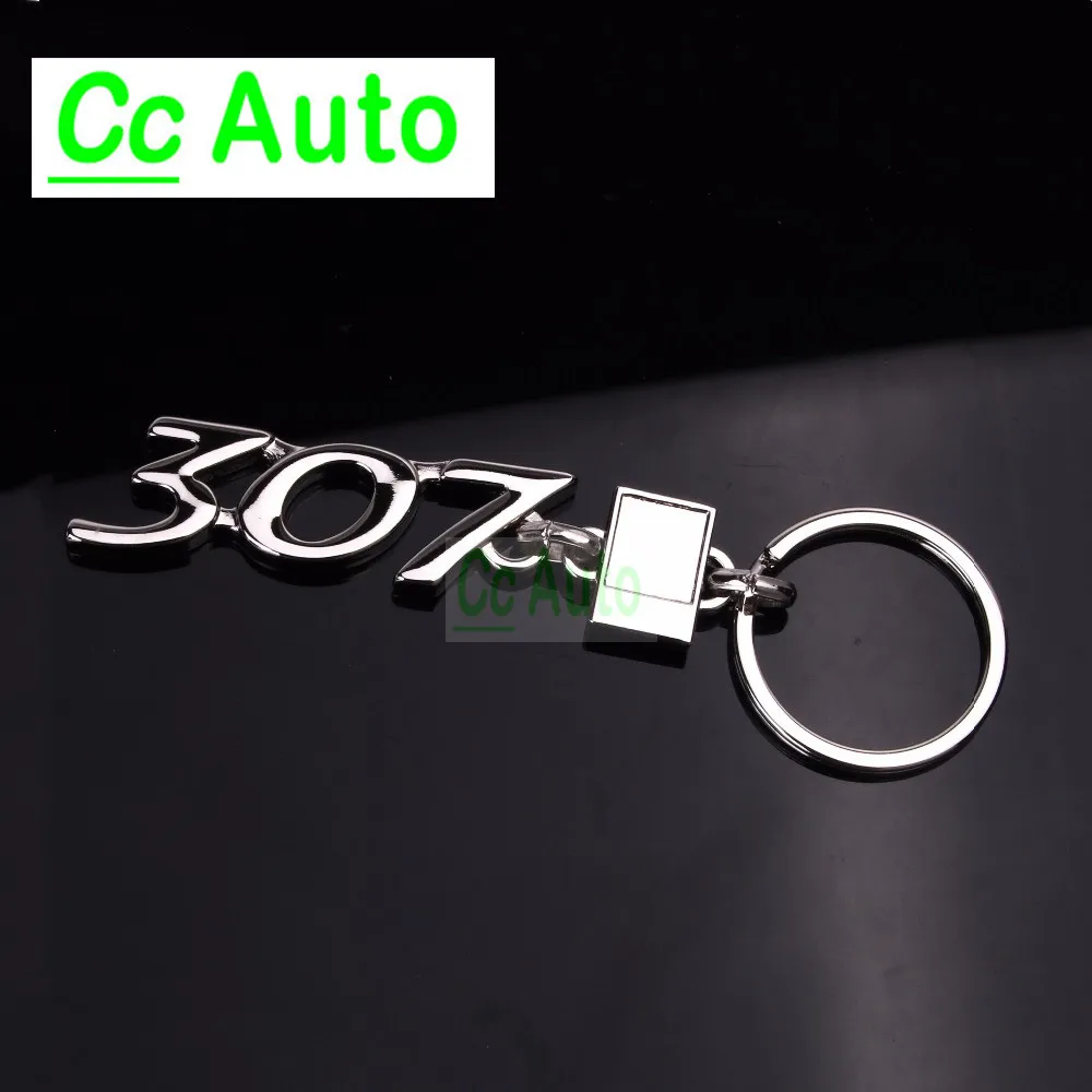 Fro 307 Кольцо для ключей для peugeot автомобильные брелки с логотипом 206 207 301 307 308 408 3008 508 брелок стайлинга автомобилей кольцо для ключей из сплава брелок для ключей - Название цвета: Fro 307