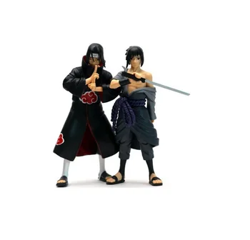 

new 2pcs/lot 15cm Naruto Uchiha Sasuke Uchiha itachi PVC Action Figures Collectible Model Toy D19