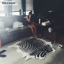 Ковер в полоску зебры, корова, леопард, тигр, принт из воловьей кожи, искусственная кожа, нескользящий коврик, 110X75 см, ковер с животным принтом для дома