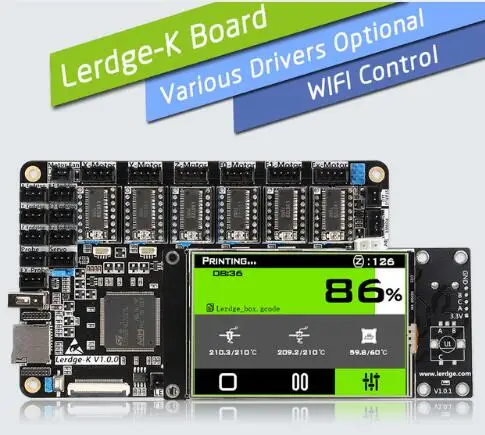 Best Price LERDGE 3D Printer Board ARM 32Bit Controller Motherboard 3D Printer Control Mainboard with 3.5\ TFT Touch Screen Fast delivery