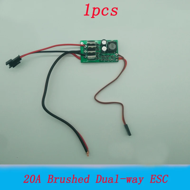 

1pcs RC Bait Boats 20A Electric Speed Controller 3S 7.4V 12V Brushes Dual-way ESC for DIY Model Cars Tank Bidirectional Control