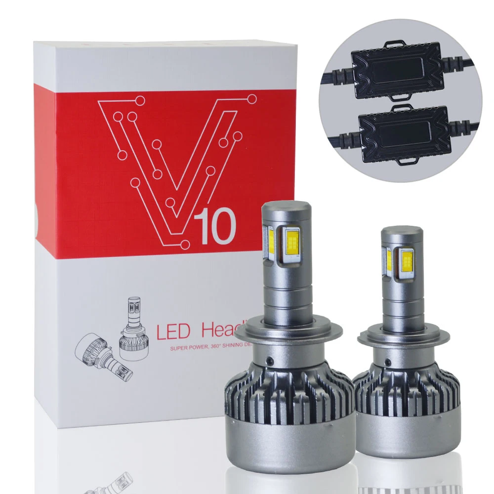 Лампы для автомобильных фар H7 led H4 4 face CSP чипы сияющие 9005/HB3 9006/HB4 9004/HB1 9007/HB5 9012 H8 H11
