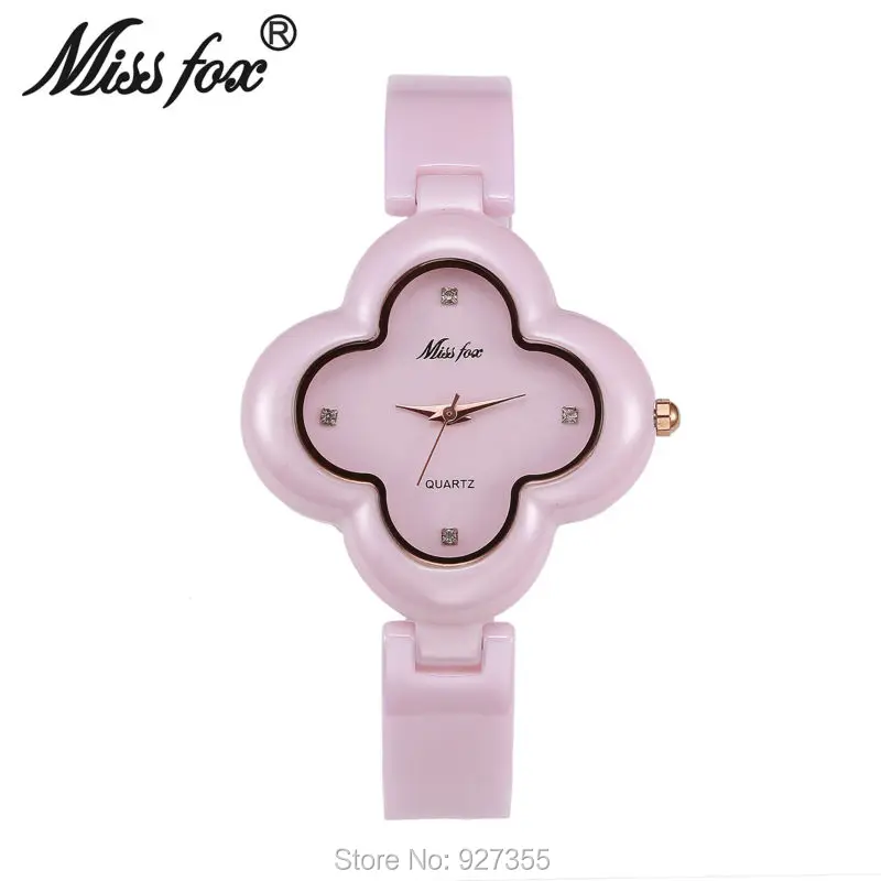 

Four Leaf Clover Ceramic Watches Luxury High Quality Watch Fashion&Casual Wristwatch Dress Watch Waterproof Clocks 4 Color