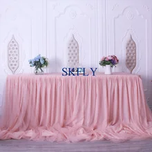 CL072C Великолепная модель года, на заказ, много цветов, новая свадебная шифоновая Тюлевая юбка из тафты с рюшами, румяна, розовая, Настольная юбка на липучке