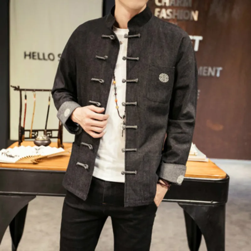 

Military Bomber Jacket Tactical Men's Solid Hoodies 2018 Fashion Chinese Style Windbreaker Denim Coats Streetwear Plus Size 5XL