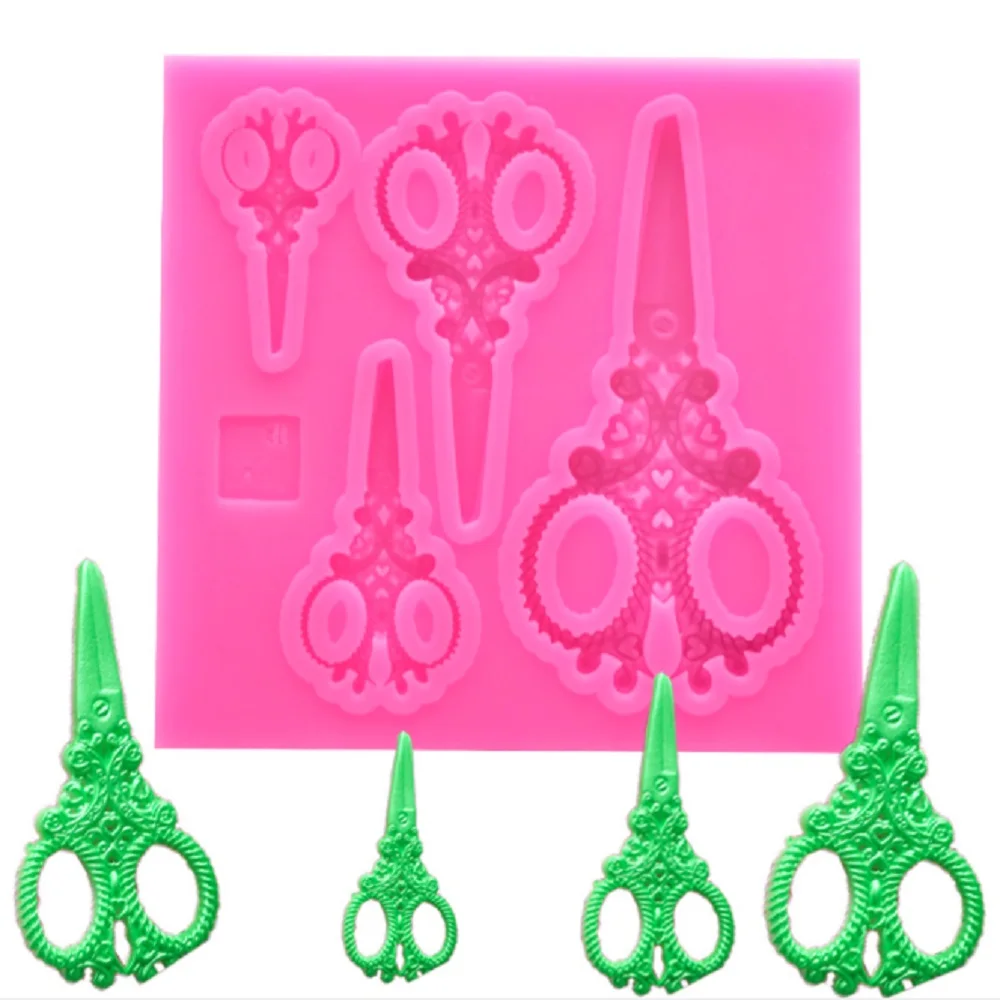 Scissors Silicone Fondant Mold Cake Decorating Tools Chocolate Gumpaste