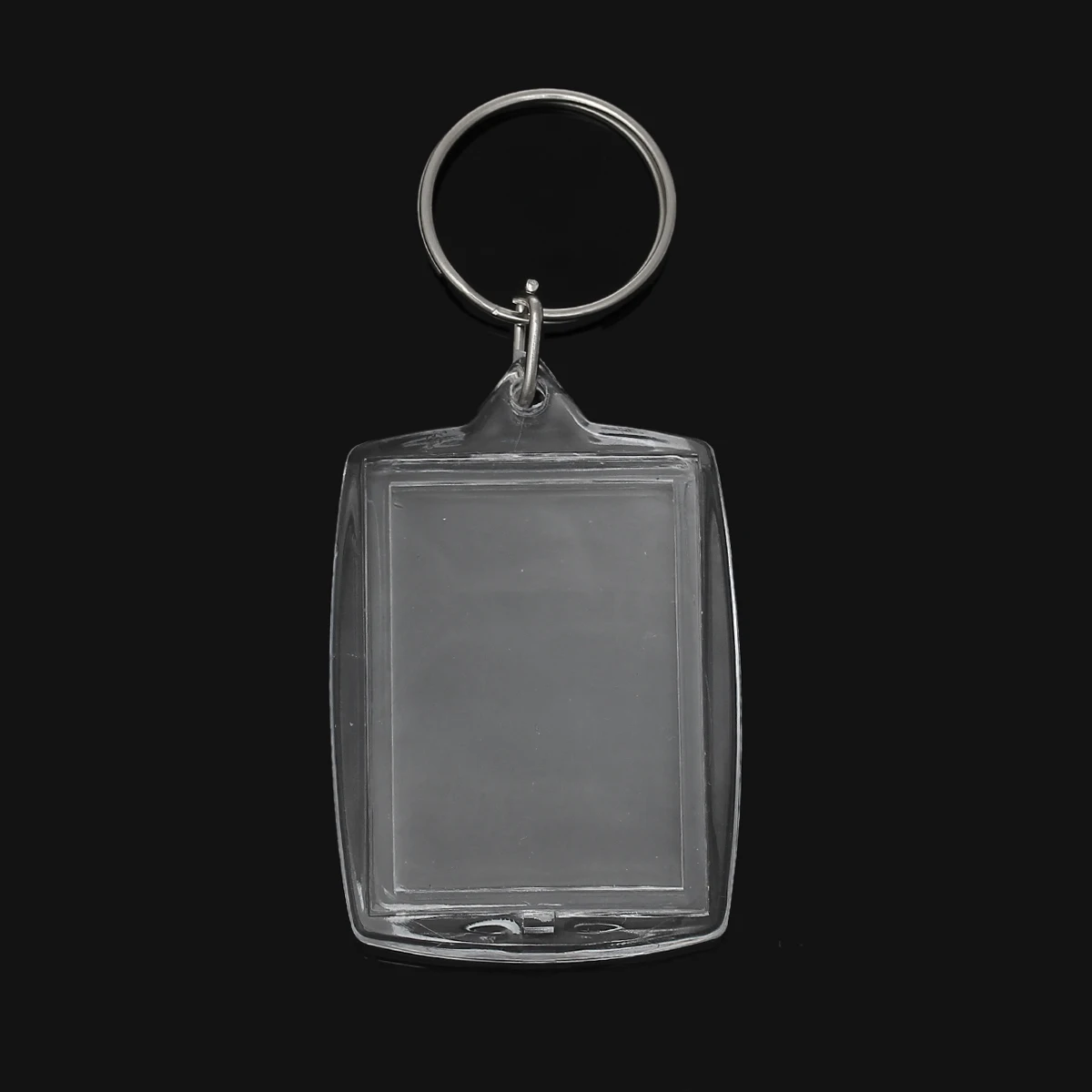 

Acrylic Key Chains Key Rings Rectangle White 9.1cm(3 5/8") x 4cm(1 5/8"), 2 PCs new