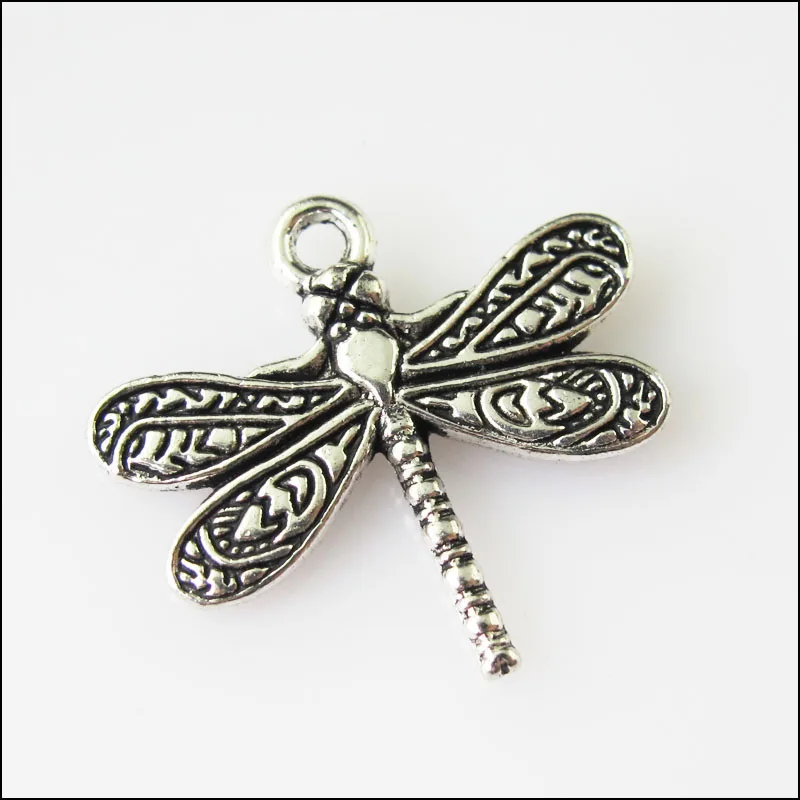 

New 6Pcs Antiqued Silver Tone Animal Dragonfly Wings Charms Pendants 19.5x21mm