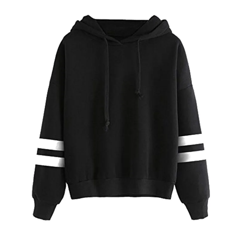 

Autumn Women Hoodies Pullover Fleece Loose Female Patchwork Casual Round Neck Sweatshirt Color Stitching Harajuku
