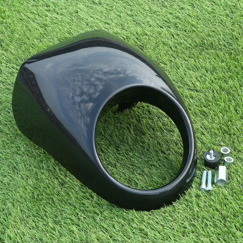 

Black Head Light Front Cowl Visor Fairing Mask Cover For Harley Touring Sportster Motorcycle Dyna Glide FX XL 1200 / 883 Iron