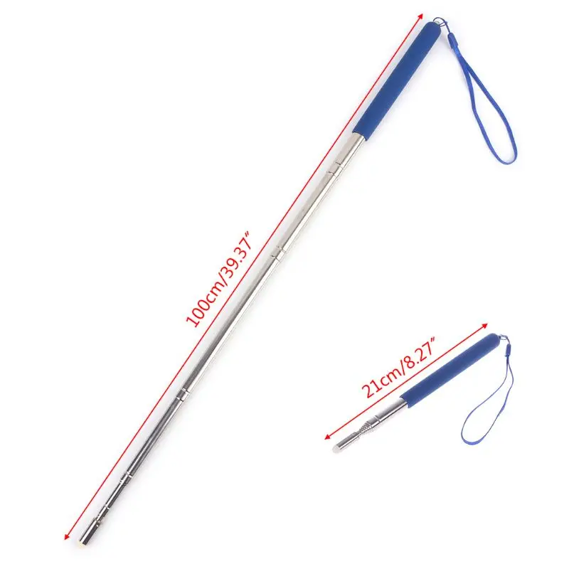 Профессиональный факел белая доска ручка фетровая головка телескопическая из нержавеющей стали Учительская указка 1 м