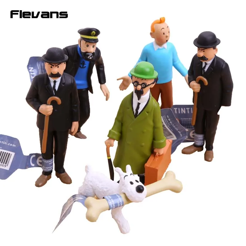 

The Adventures of Tintin PVC Action Figures Collectible Model Toys 6pcs/set 4~8.5cm