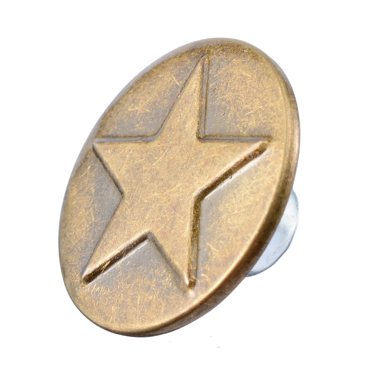 50pcs/kit Denim Jacket Jeans Button 17mm Metal Hosier Seamless Button Metal Snap Fastener Press Stud Buttons Bronze Tone