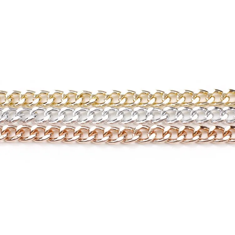 2 м/лот 8*11,5*2 мм цепочка ожерелье розовое золото/серебро/ювелирные изделия, Золотая цепь звено цепи для DIY аксессуары