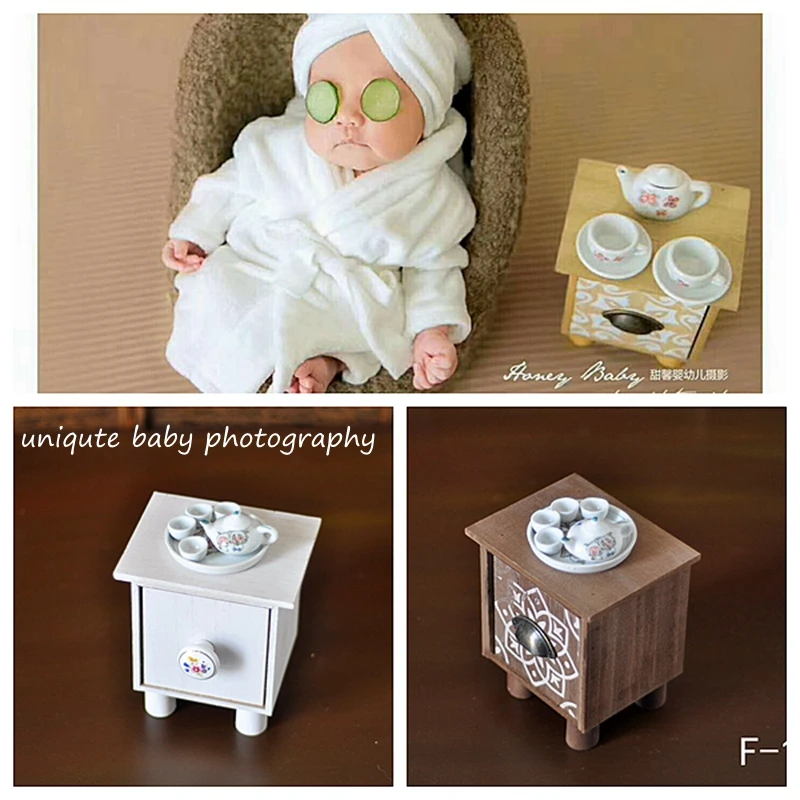 Mesa de Chá + Bule Xícara de Chá Pequena Acessório Prop Newborn Fotografia Props Infantil Criativo Lindo Pio 8 High Quality Mamãe e Bebê