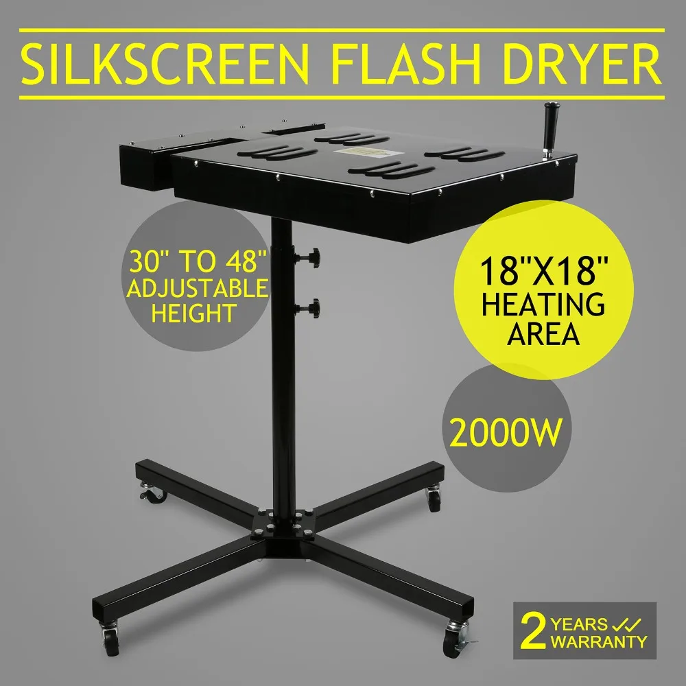 

Brand New 18" X 18" Silk Screen Printing Flash Dryer Adjustable Stand T-Shirt Curing