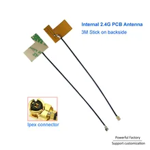 Цена оптовой продажи 2,4g fpc мягкая антенна с клеящим веществом 3м Внутренний Wi-Fi 2,4g антенна с разъемом IPEX 10 шт./партия