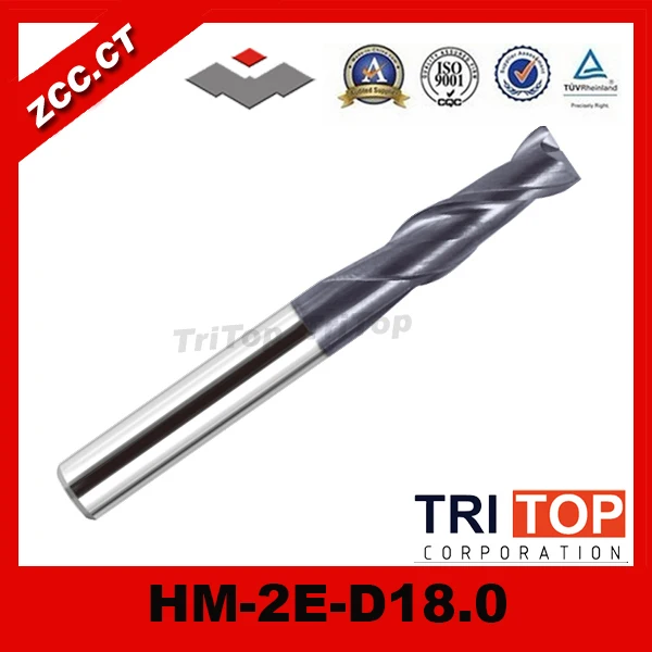 

ZCC.CT HM/HMX-2E-D18.0 High hardness and high wear-resistant solid carbide 2 flute end mills