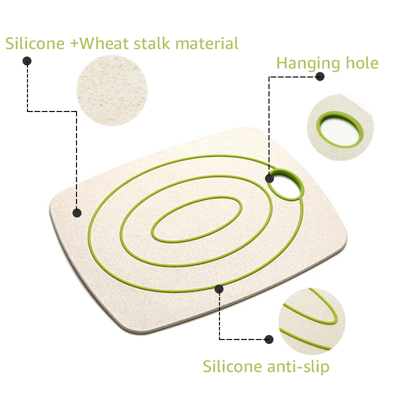 Разделочная доска 2 шт пшеничная соломенная разделочная доска Нескользящая кухня фрукты еда овощи доска кухонные аксессуары