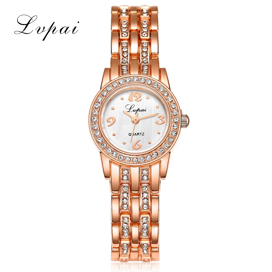 

Lvpai Brand Cheap Stainless Steel Watch Rose Gold Bracelet Watch Fashion Luxury Women Dress Watch Gift Quartz Watch