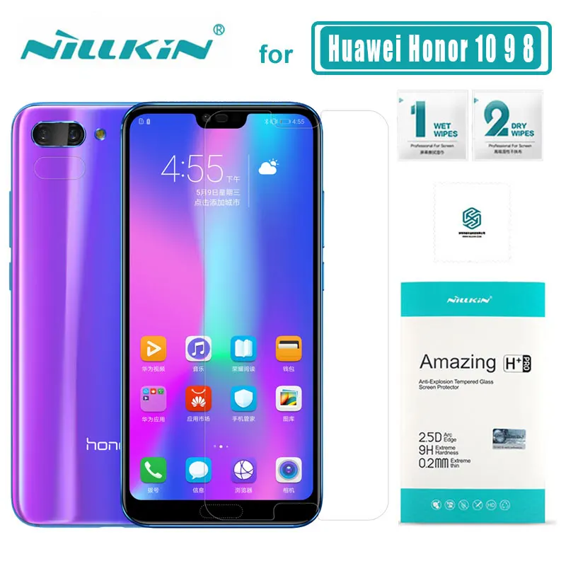 Закаленное стекло Nillkin для Huawei Honor 10 протектор экрана 9 8 9H твердое с защитой от