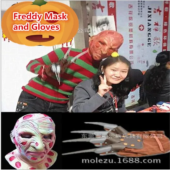 

Hot Movie Jason Mask Cosplay Halloween Mask Jason Freddy Hockey Festival Party Halloween Masquerade Mask and Scary Glove Mask
