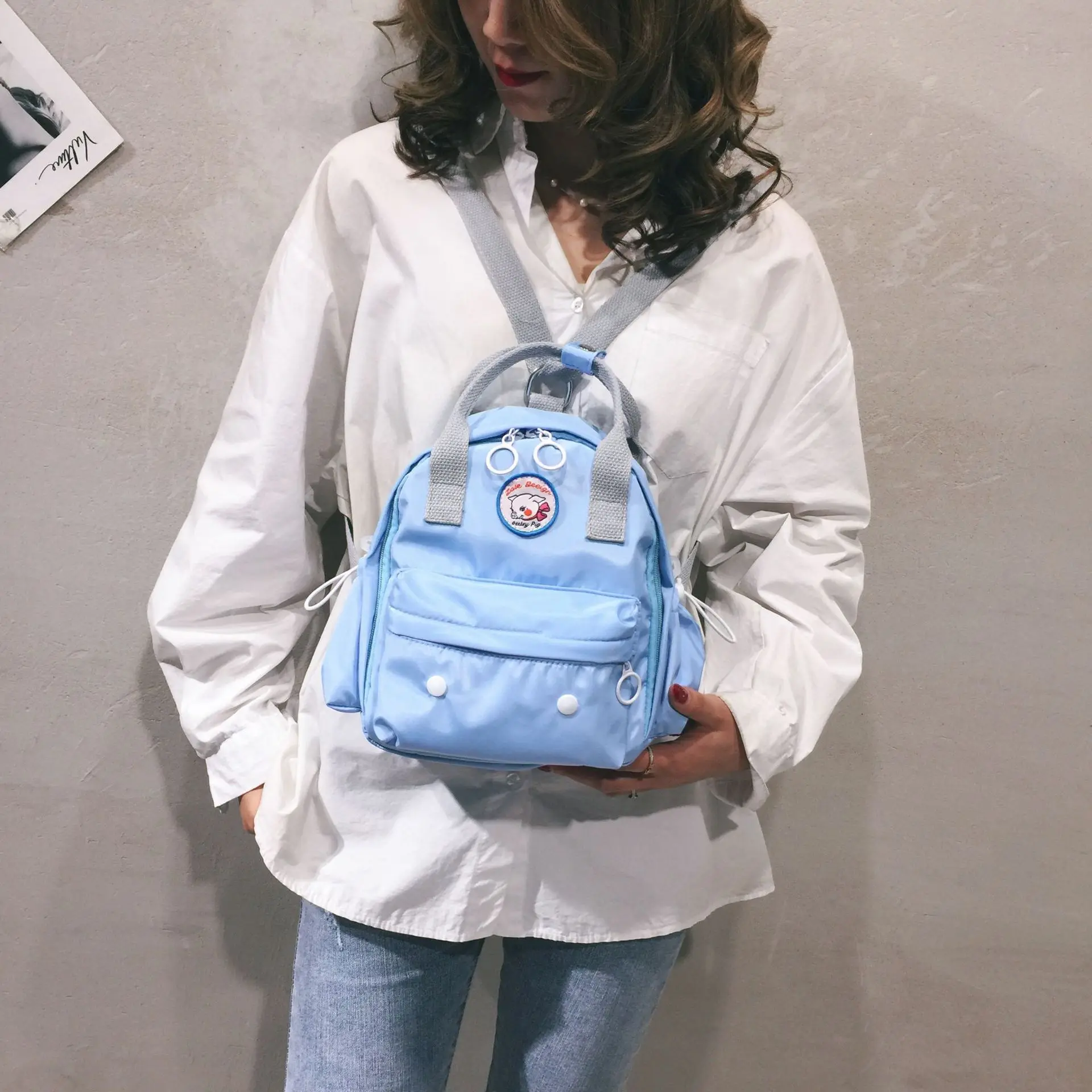 Дизайнерский Модный женский рюкзак из ткани Оксфорд, водонепроницаемый мини-рюкзак на плечо, подходит для девочек-подростков, милый