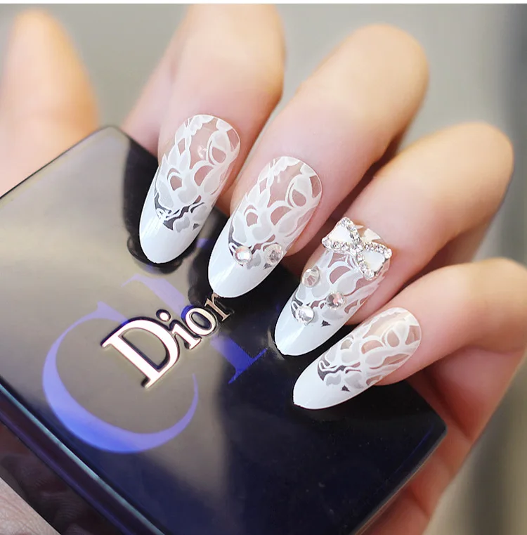 

1 pieces / sales of brand new white lace tape set art decoration DIY skills for nail polish 2018 new