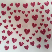 1 лист горячие продажи в форме сердца стикер для ногтей Блеск Любовь инструмент для ногтей украшение золото серебро