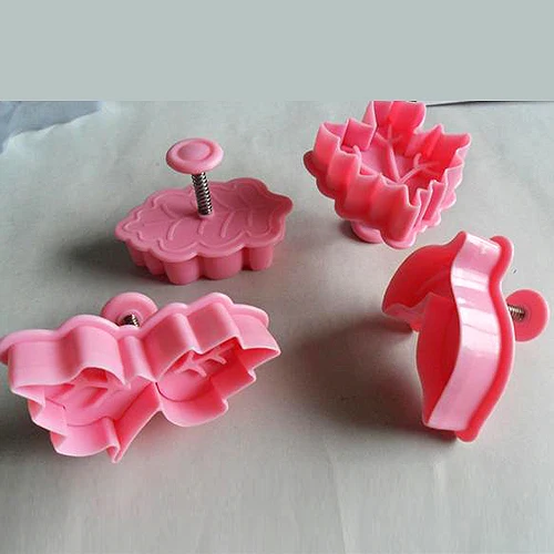 

Hot New Fashion 4Pcs/set Leaves Fondant Cake Sugarcraft Baking Cookie Cutters Decorating Mould Christmas Cake Decorating Tools