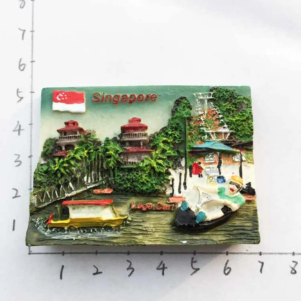Туристический сувенир сингапур Merlion Park Sentosa Marina Bay магнит на холодильник 3D ручная