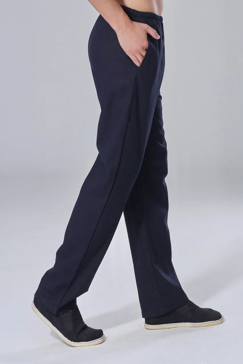 Шанхай история китайский стиль Мужские Брюки Тай Чи штаны для кунг-фу кунг фу костюм брюки для тайцзицюань удобные свободные брюки P0015