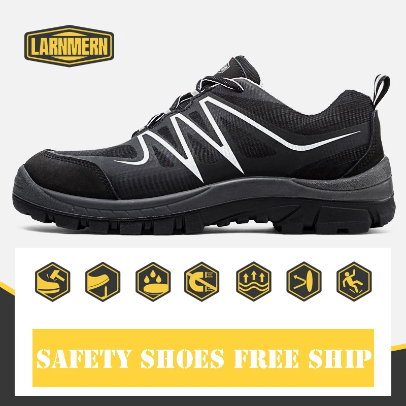 

Men's Steel Toe Work Safety Shoes Casual Breathable Outdoor Sneakers Puncture Proof Boots Comfortable Industrial Shoes for Men