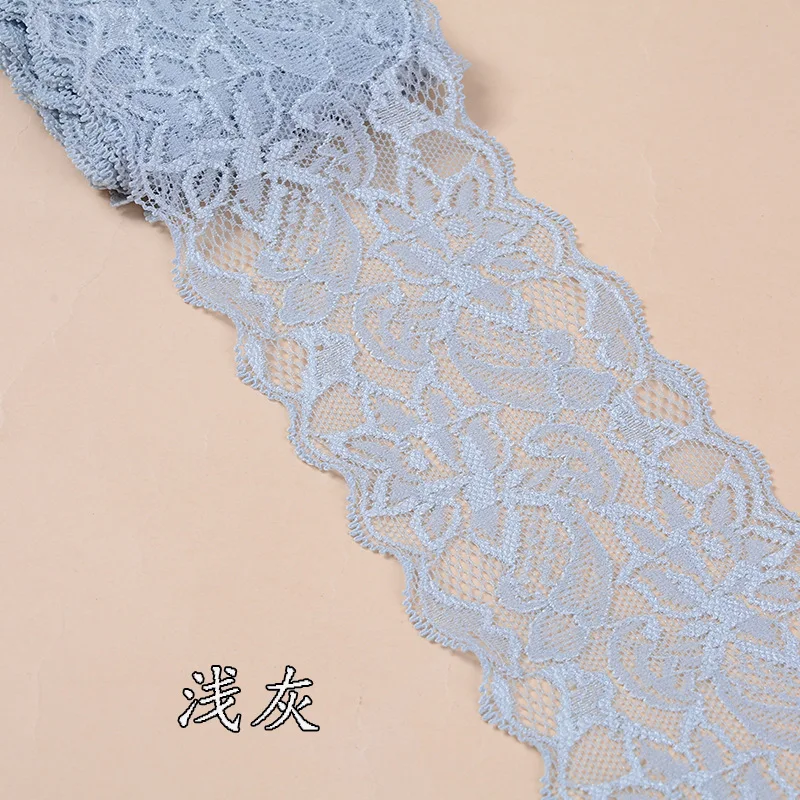 8cm Soft Elastic Spandex Lace Trim Fabric Ribbons Tape DIY Clothing Underwear Accessories Wedding Decoration White Lace Trimming