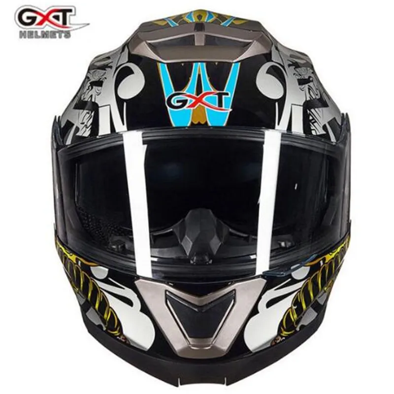 

GXT Motorcycle Helmet Double Lens Moto Helmet Capacetes Helmet Full Cover Motorbike Helmetsf PC Visor ABS Lens