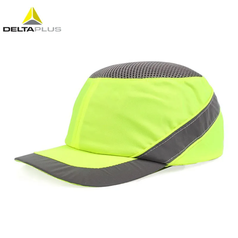 Защитный шлем для работы, защитный шлем со светоотражающей полосой, бейсбольный стиль, жесткая шляпа, дышащая защита от ударов, шлем, защитная шапка