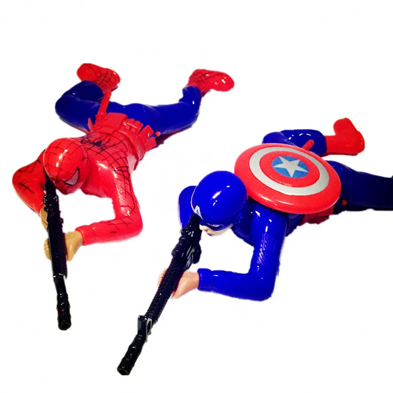 

Action Figures Captain America Spiderman Electric Toy Climbing Crawling Soldier Model With Sound Light Guerrilla Fighter Toy