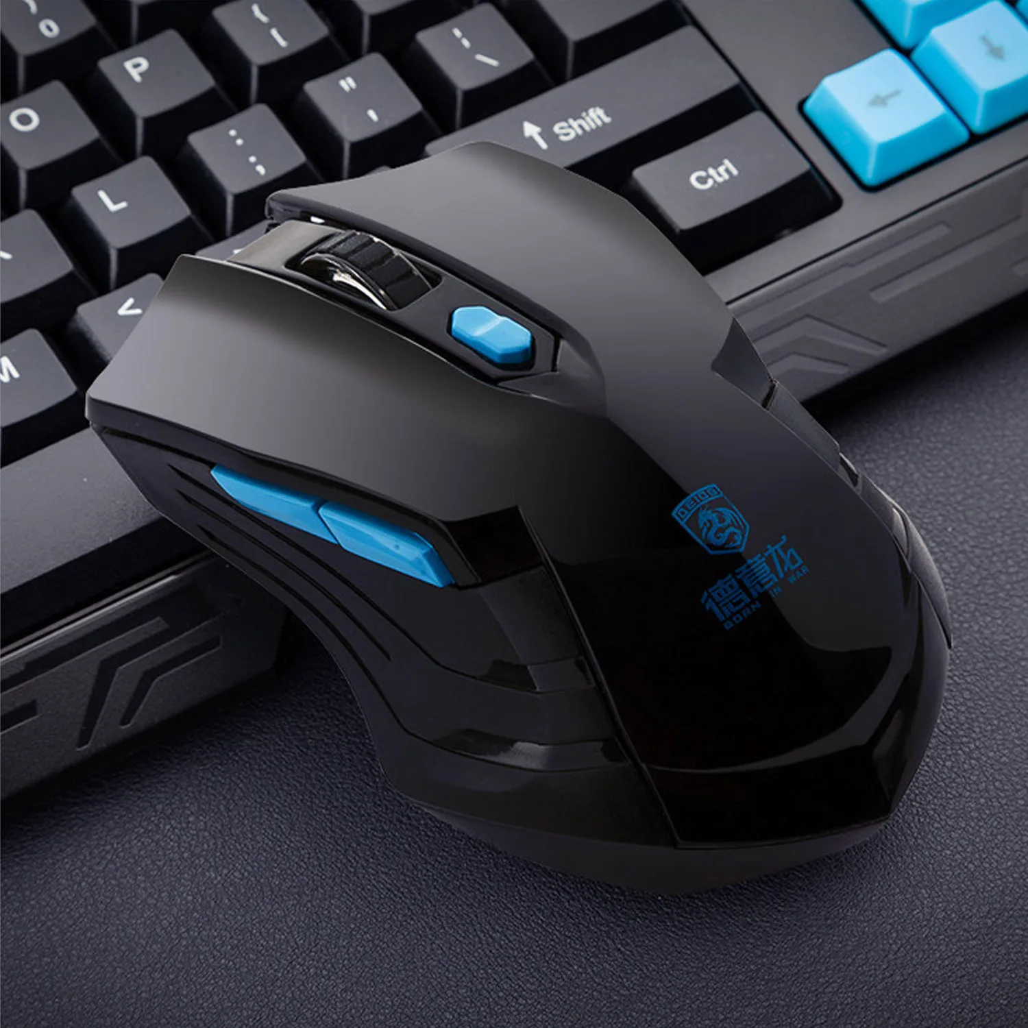  Elisona Fashion 2.4G Wireless Computer Laptop PC Keyboard Mouse Set for Home Office Study Gaming LO