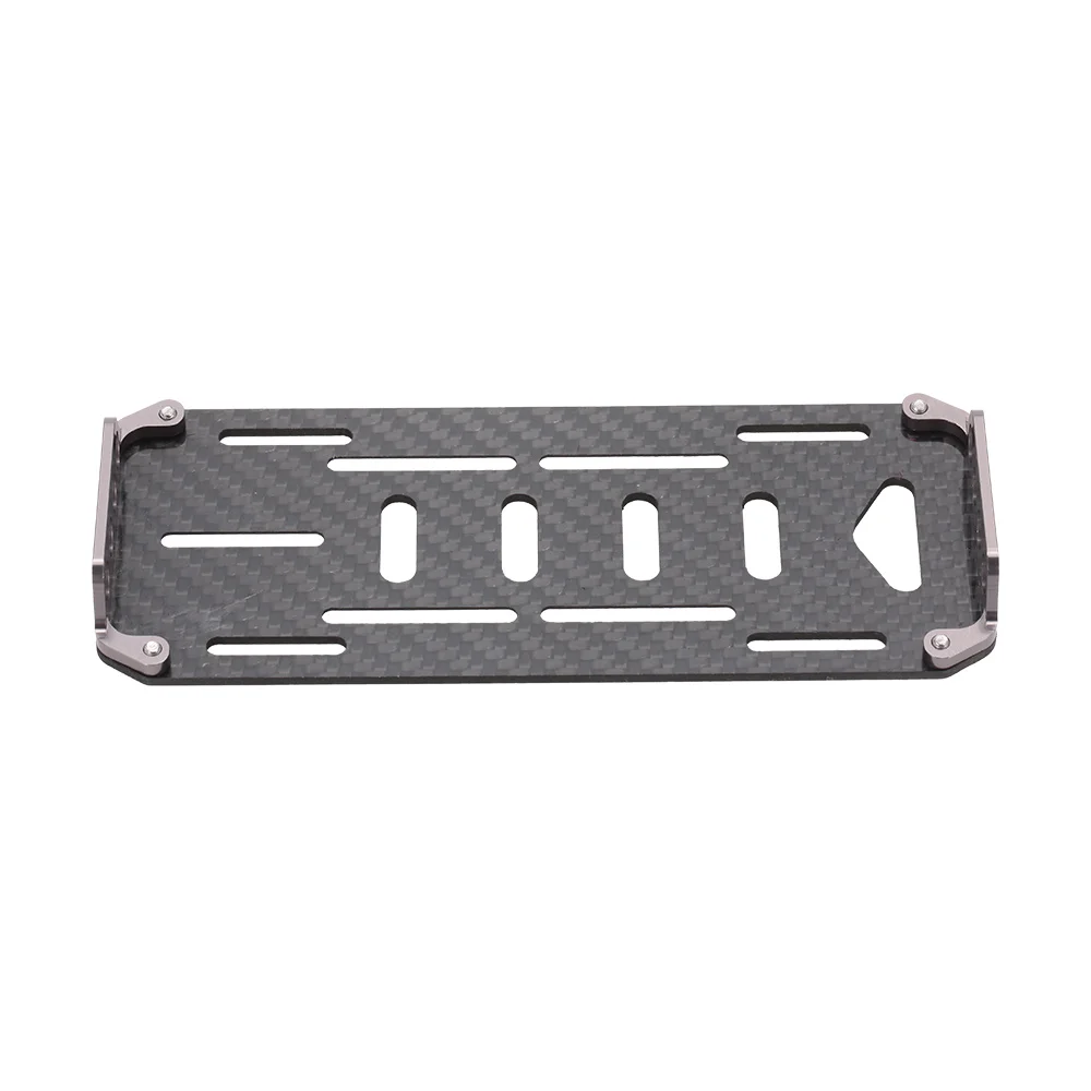 Black Carbon Fiber Battery Mounting Plate for RC Car 110 Scale RC Crawler Cars Axial SCX10 CC01 F350 D90 RC4WD Model Toy Part (2)