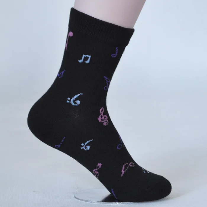Free shipping women high quality creative music notes socks cute cotton