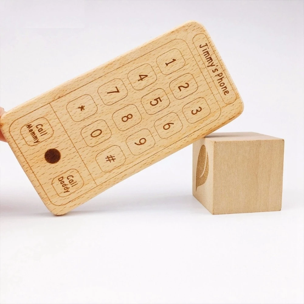 wooden toy phone