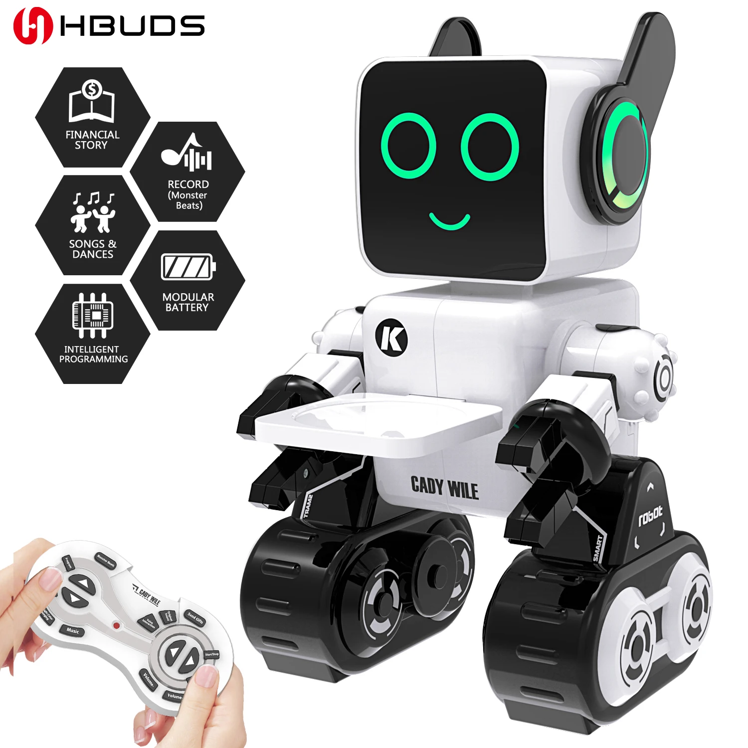 

Remote Control Toy Robot for kids,Touch & Sound Control, Speaks, Dance Moves, Plays Music, Light-up Eyes & Mouth.Girls All Ages.
