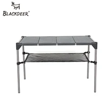 BLACKDEER Outdoor Camping Desk Aluminum Alloy Folding Table Portable Picnic Fishing Beer Table Lightweight Rain-Proof Detachable