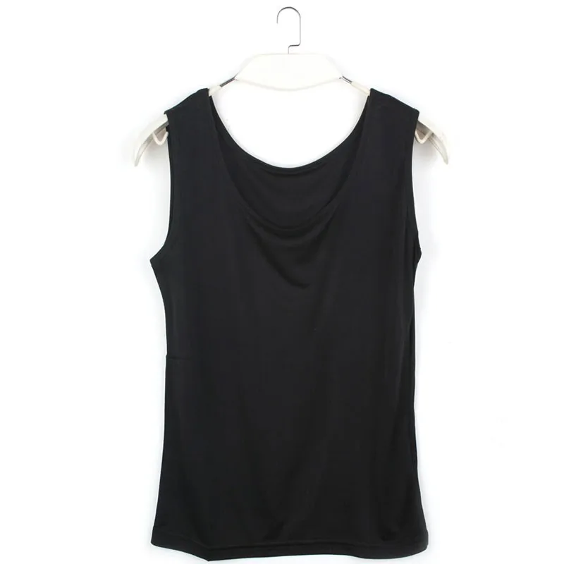 Senhora o Pescoço Tanque sem Mangas Camisa de Fundo Tanques Femininos Puro Seda Malha Branco Verde Preto Tamanho m l xl Xxl 100% 11 Tanques femininos 100% puro seda malha senhora