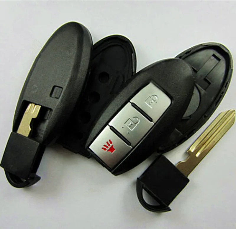 

3 Button Smart Remote Key Keyless Entry Fob Fit For Infiniti EX35 for Nissan Tiida Sylphy Livina Qashqai with Smart Key Blade