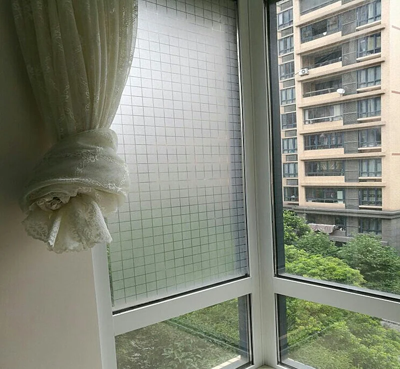 Online Get Decorative Adhesive Window Film Aliexpress Com Selfadhesive Window Film Frosted Privacy Decorative For Toilet Bathroom Kitchen Office Windows Grid Width
