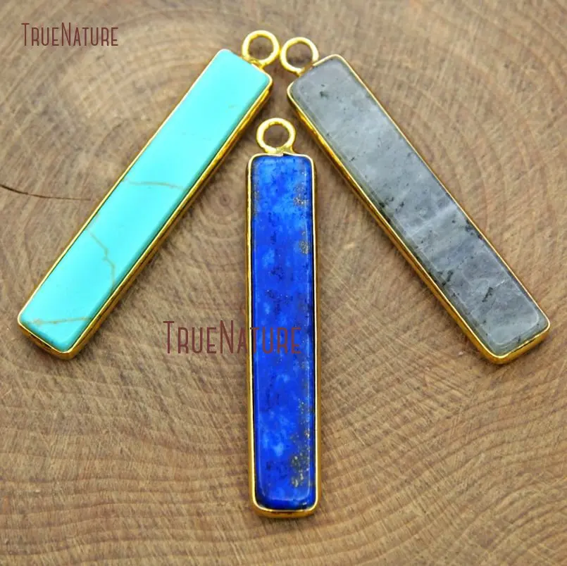 20180111-PM10110- Gold Plating Rectangular Pendant Mix Material Pendant_7