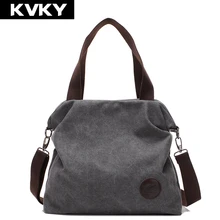 KVKY, женская сумка, винтажные холщовые сумки, сумки-мессенджеры для женщин, сумки через плечо, высокое качество, повседневная женская сумка